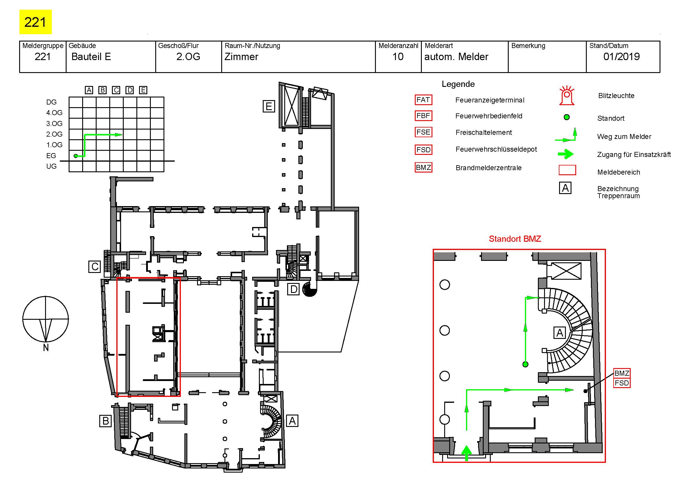 Feuerwehrlaufkarte Vorderseite